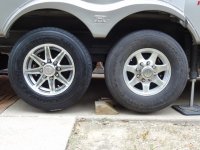 Old and New Tires and Wheels.JPG